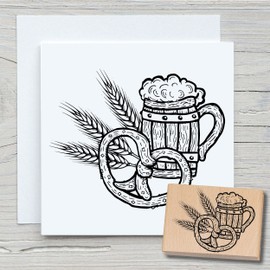 NEWSTAMPS Wooden Stamp Fireworks Motif Stamp for Card Making, Wooden Stamp, Scrapbook