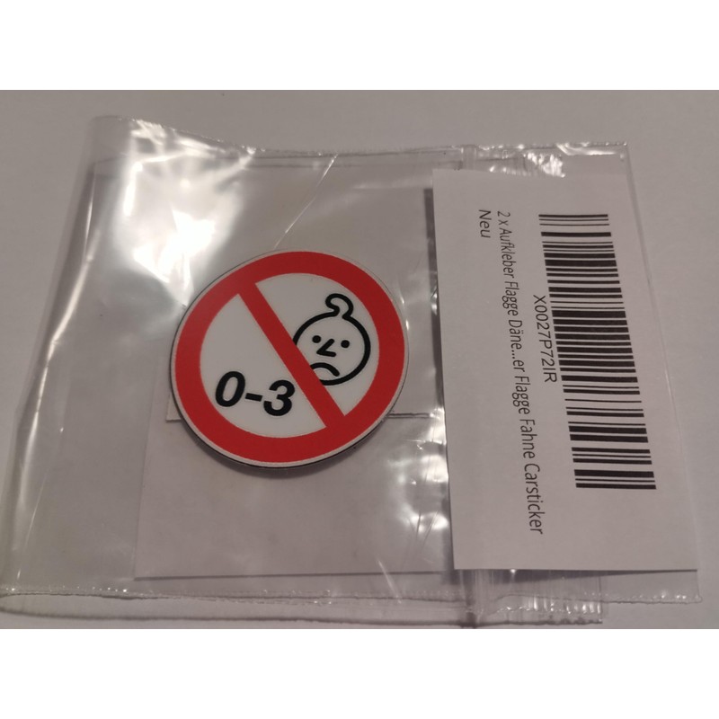 2 x Sticker Flag Denmark Airbrush 8 x 5 cm