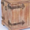 Household Essentials Decorative Trunk, Victorian, Large, Chinese Fir Wood, Aged-Wood