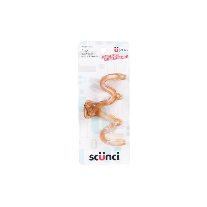 SCUNCI BROWN RESIN CLAW CLIP