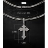 VIVDECIced Out Cross Necklace for Men, Full 5A Zircon Max