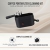 AVEQUZL Coffee Portafilter Cleaning Box with Integrated Brush and Scraper