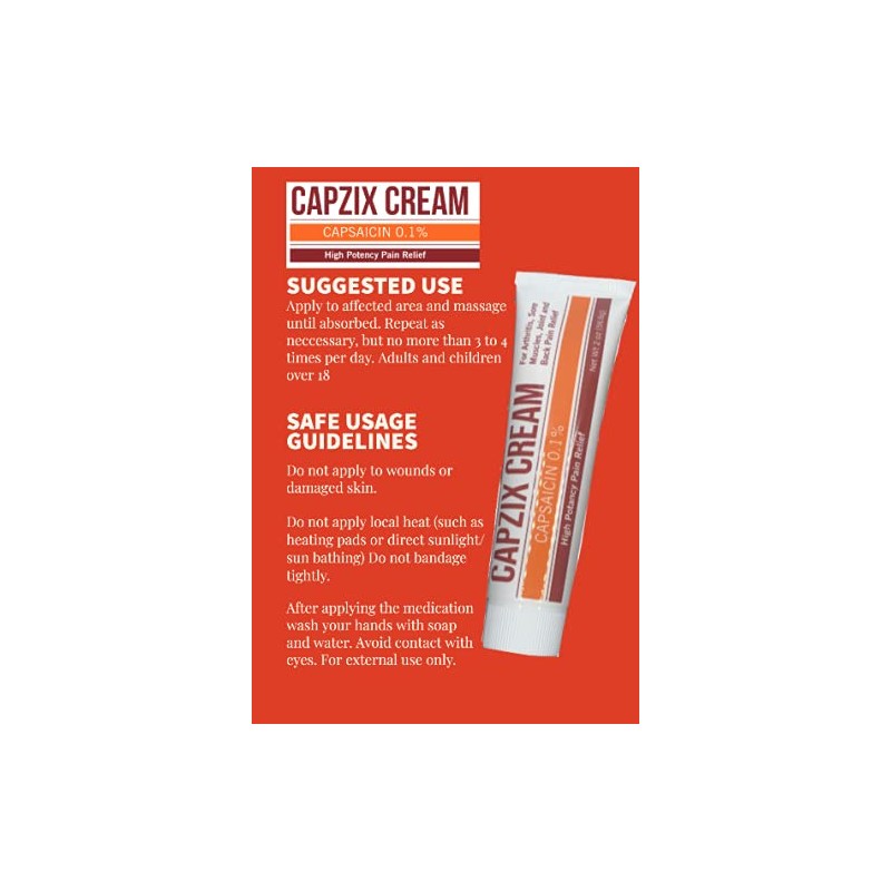 “Capzix Crema Para Alivio Del Dolor 2 Oz Capsaicina .1%