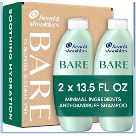 Head and Shoulders BARE Dandruff Shampoo Twin Pack, Soothing Hydration, Sulfa