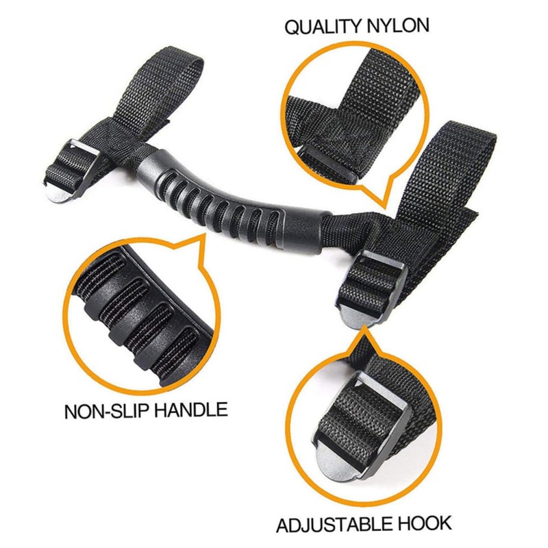 Healvian 2pcs Grab Handle for Car Roof inside Handrail Roll