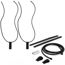 Arrowbash 2 cuerdas elásticas de repuesto para wakeboard con lengüeta de tracción, cuerda elástica negra de choque, Wakeboard, piezas de estante de torre para wakesurf, tabla de surf, esquí, rodillera