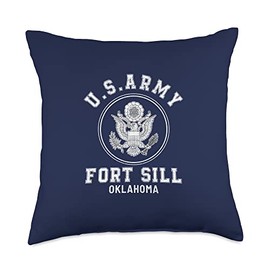 Fort Sill Oklahoma, Army Base Throw Pillow, 18x18, Multicolor