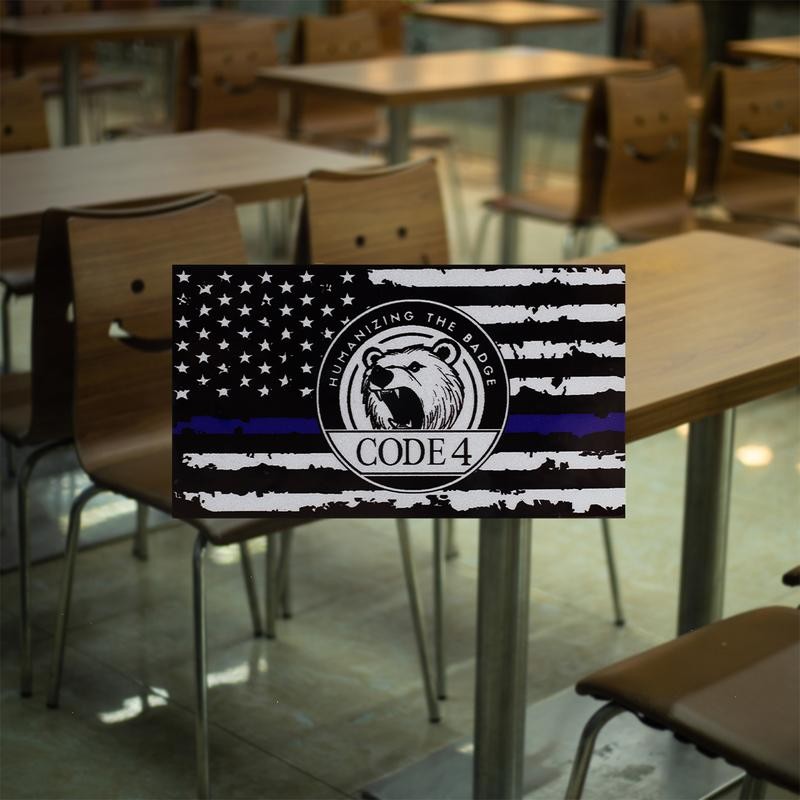 American Thin Blue Line Sticker - Car & Laptop Decal