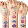 180PCS Squishy Temporary Tattoos, Dumpling Party Favor, 60 Styles