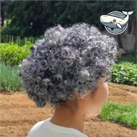 Comedy makeup grandmother wig performance prop old man (WFHJ2W7) / 코미디 분장용 할머니 가발 공연 소품 노인 (WFHJ2W7)
