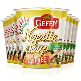 Gefen, Instant Noodle Soup Cup, Fat Free, 2.3oz, (12 pack) No MSG, Chicken Soup Flavor