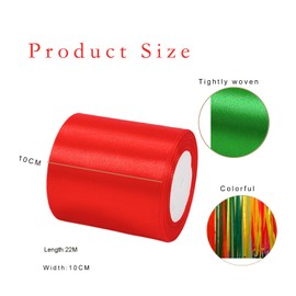 Satin Ribbon Red 100 mm Wide Gift Ribbon Satin 22 m Satin Ribbon Red Fine Ribbon Decorative Ribbon Silk Ribbon Gift Ribbon Fabric Ribbon Gift Ribbon for Decoration Craft Dress Wedding Birthday