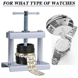 J6&H6 Watch Press Tool Set,Watch Back Case Closer for Closing the Cover , Watches Battery Replacement Tool Kit, Dismantling The Watchs Opener Case, Suitable for Watches Repair Kits with 16 to 50mm Circular Dials