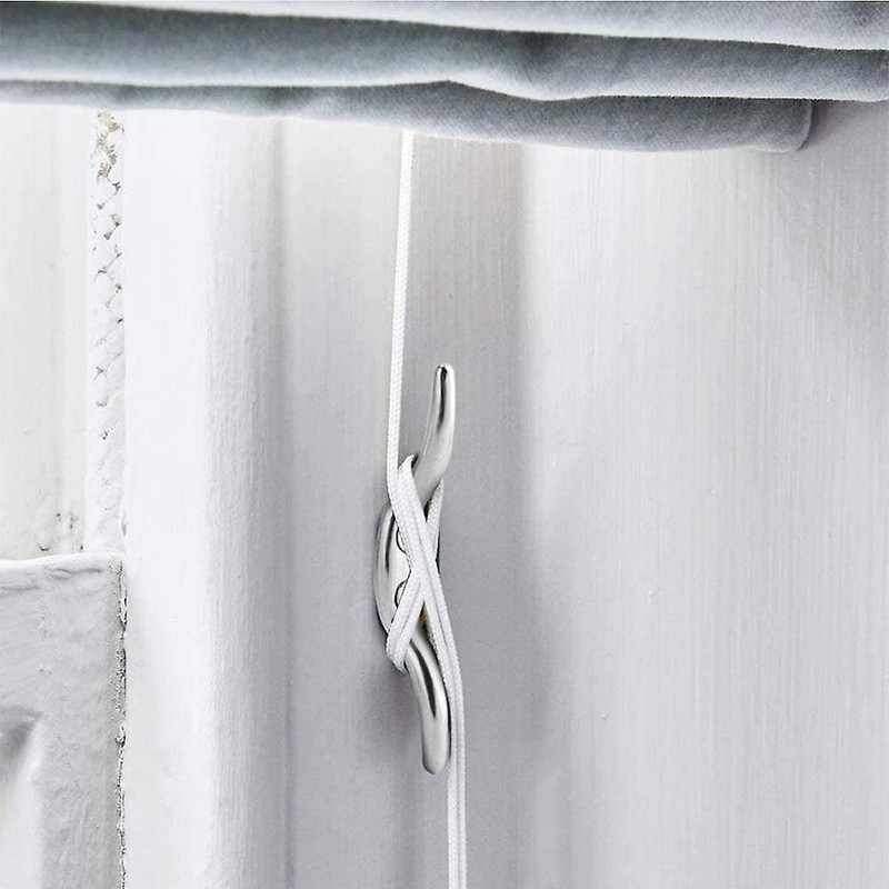 2pcs Flag rope cleat hooks 66mm marine grade stainless steel