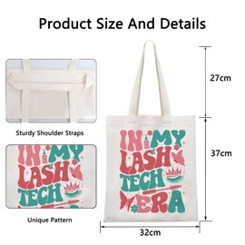 POFULL Lash Artist Shoulder Bag Lash Tech Gift Tote Bag (In My Lash Tech CA)