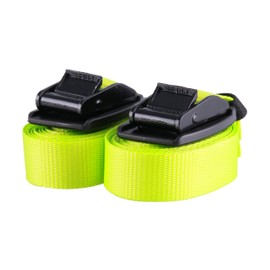 High-quality 4 m Clamping Lock, Lashing Straps, Lashing Straps With Protection Against Scratches And Elastic Straps For Space-saving Storage, Set of 2 or 4, Black or Neon Yellow