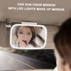 Car Sun Visor Mirror with LED Lights Makeup Sun-shading Cosmetic