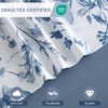 Botanical 6-Piece Queen Bed Sheets Set, Boho Floral Print Brushed