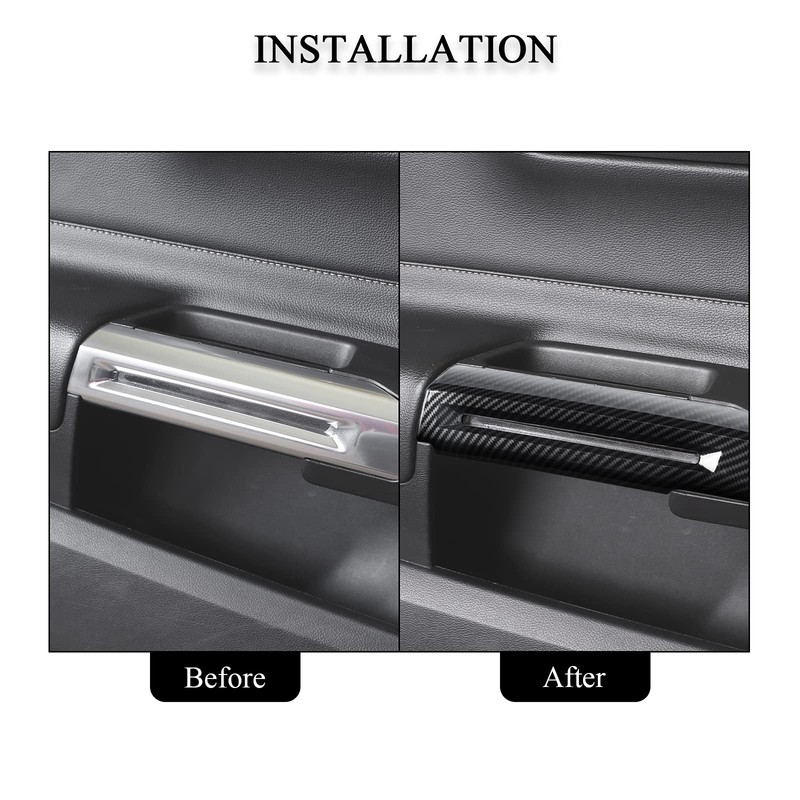 RT-TCZ Carbon Fiber Inner Door Handle Trim Cover Interior Decoration