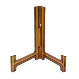 Wanizo L4 Plate Stand (for plates with a diameter of 5.5 - 7.1 inches (14 - 18 cm), Frame Stand, Display Stand, Photo, Clock, Art Board, Acrylic, Made in Japan (L4, Brown)