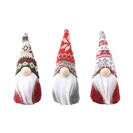 3 x Gnome Figures Standing Christmas, Gnomes Christmas Jewellery, Cute Christmas Doll, Sitting, Faceless Doll Decoration, for Christmas Decoration, Table Decoration, Window Decoration, S008