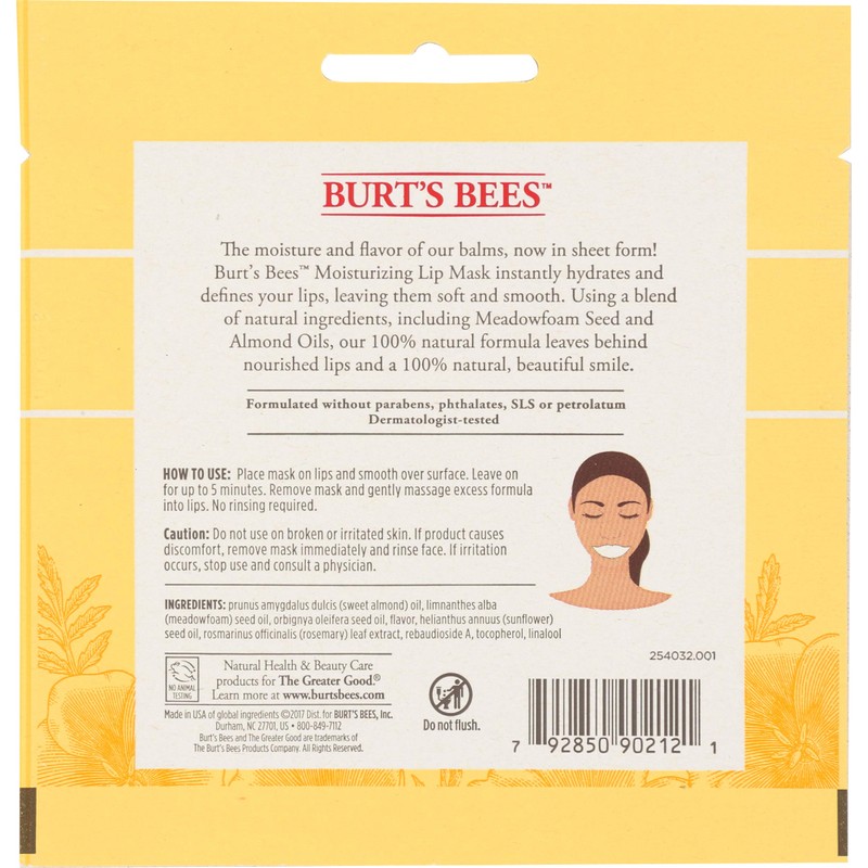 Burt's Bees Moisturizing Lip Mask for Women, 0.02 Ounce