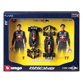 Bburago F1 Formula 1 RED BULL RACING RB20 (2024) - VERSTAPPEN AND PEREZ 2 Pack - 1:43 Scale - Incredibly Detailed Die-Cast Replica Collectible Race Car Models