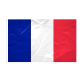 French Flag – 90 x 150 cm – Reinforced Fabric – Durable Stitching – Bright Colours – Outdoor Indoor Flag – Integrated Eyelets – National Flag