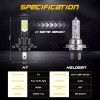 CHUSYYRAY 2x H7 10000K LED Headlight Kit High Low Beam
