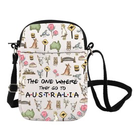 Australia Trip Gift New Adventures Gift Welcome to Aus Crossbody Bag Australia Souvenir Gift Aussie Animals Lover Gift (Australia CB CA)