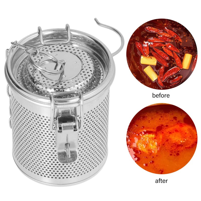 Stainless Steel Seasoning Bag, Filter Seasoning Strainer with an Extended