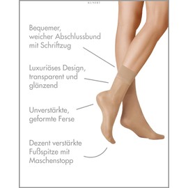 KUNERT Women's Socks Satin Look 20 Pressure-free Waistband 20 Denier, Complexion 3520