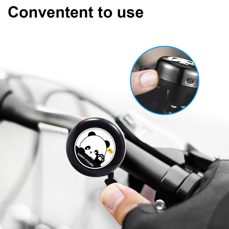Children's Bicycle Bell with 1 Sticker in Different Patterns -