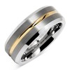 100S JEWELRY Tungsten Rings for Men Two Tone Silver Wedding