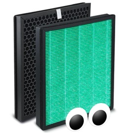 BBT BAMBOOST 300 Replacement Filter Compatible with Coway Airmega Max2 300/300S Air Purifier, 2-in-1 H13 Combined True HEPA and Activated Carbon Filter, Part #AP-1515-FP, 2 Pack