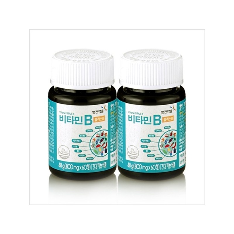Youngjin Pharm 영진 비타민B 플러스8 60정X2병 4개월분 Youngjin Vitamin B