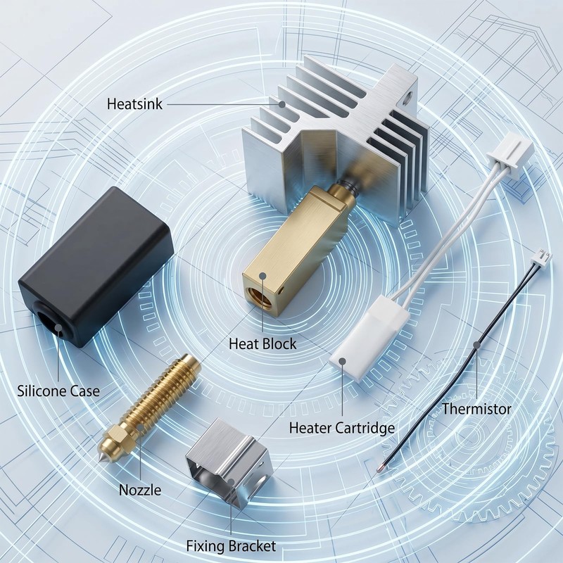 TMYPN 3 PCS 0.6mm CC2 Hotend Print Head Extruder- for