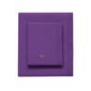 Lacoste 100% Cotton Percale Sheet Set, Solid, Plum, King
