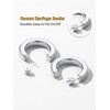 Open Hoop Earrings for Women Thick Chunky Hypoallergenic 30MM Silver