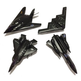 Master Toys - Bombarderos Y Aviones De Combate Sigilosos De 5 Pulgadas De Metal Fundido A Presión, Juego De 4