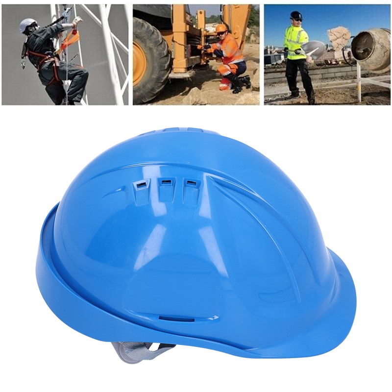 Blue Breathable ABS Hard Hat Adjustable Anti‑Smash Comfortable Helmet for