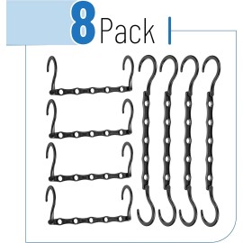 Mr. Pen 8 Pack Black Space Saving Clothes Hangers Magic Closet Organizers