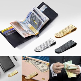 Fold Money Clips for Father Dad Grandfather Classic Business Black Accessories for Boyfriend Husband