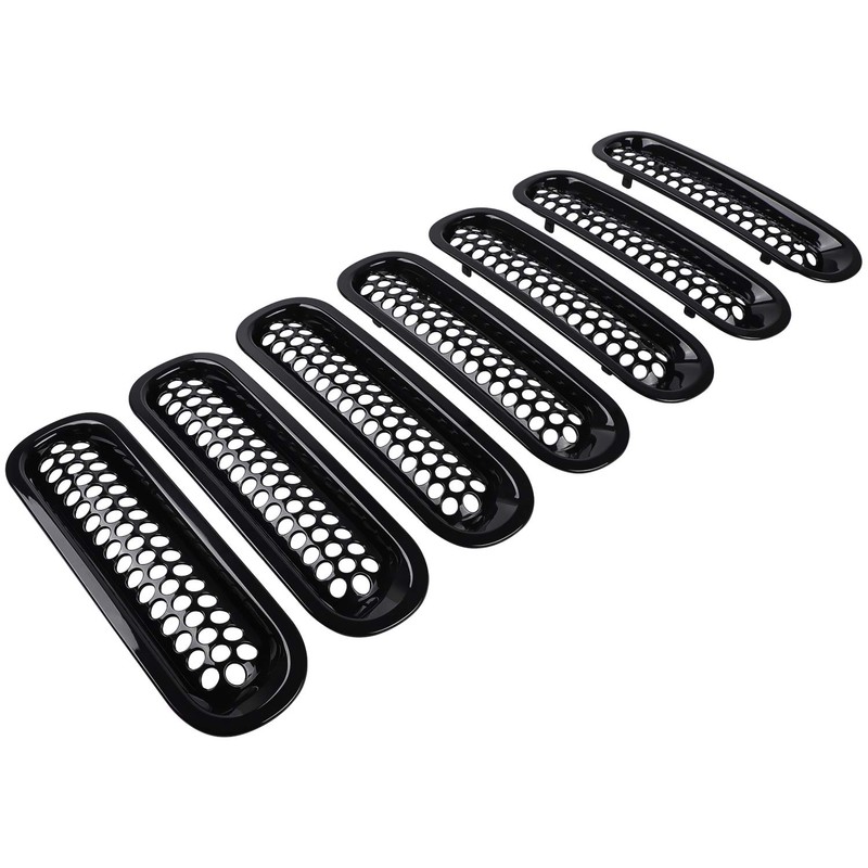 7PCS Front Grill Mesh Inserts for Jeep Wrangler JK JKU