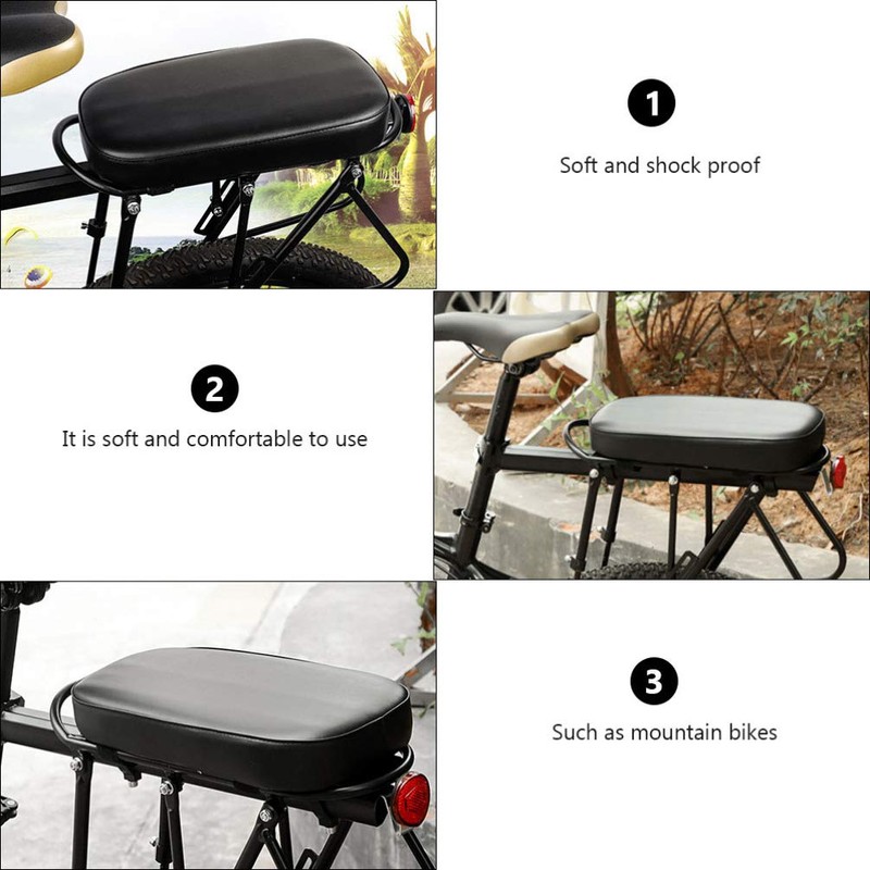 WINOMO Bike Back Seat PU Leather Bicycle Manned Cushion Mountain