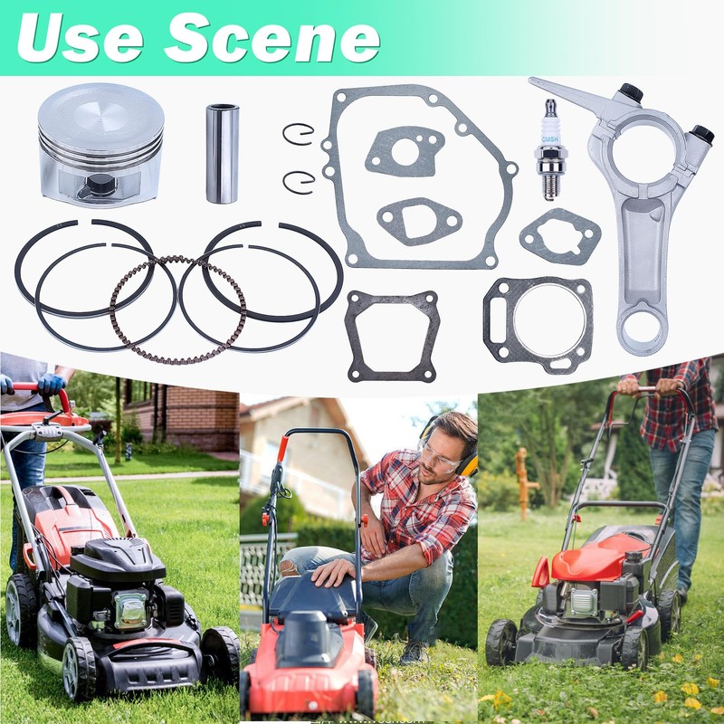 Adefol 68mm Piston Ring Kit with Connecting Rod Full Gasket