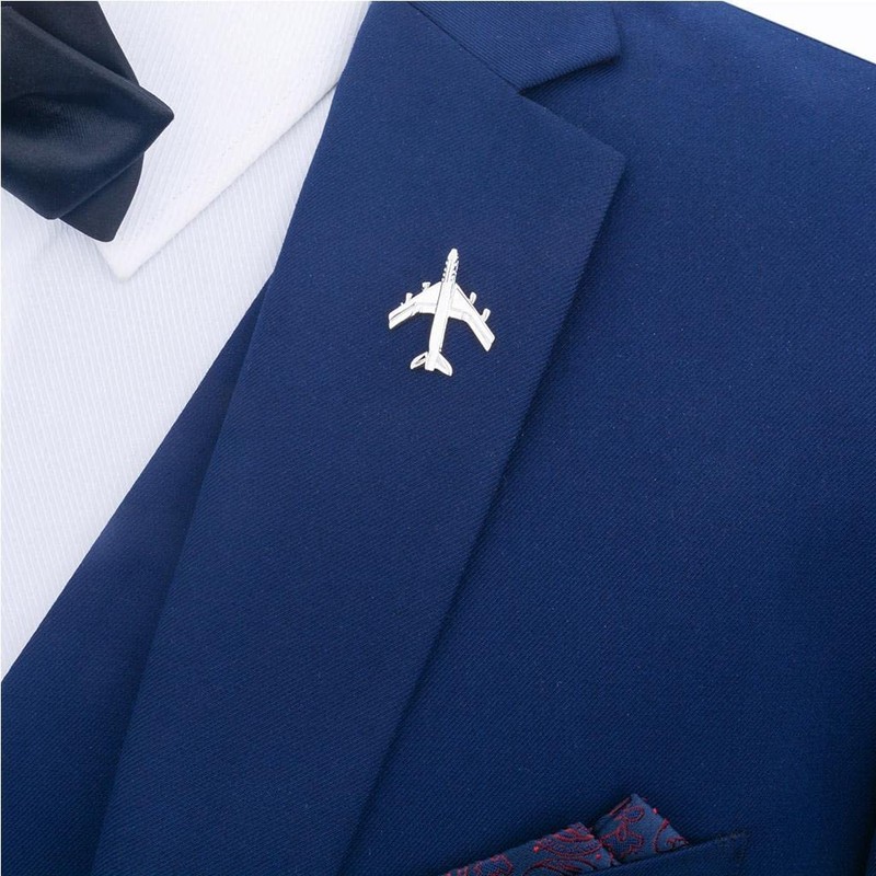 zalati Brooch Badge Pin Aeroplane Fighter Model Jet Plane Style
