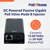 PoE Texas 24 Volt Passive PoE Injector (Mode B) -