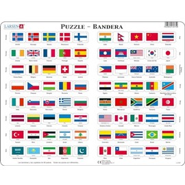 Larsen L2 Flag Jigsaw Puzzle 80 Piece Frame Puzzle.