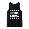 Coleman Farms Family Reunion Squad First Last Name Tank Top